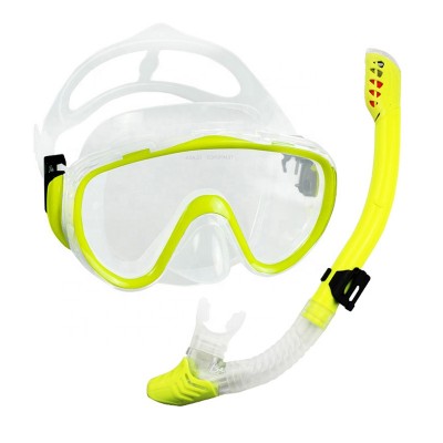 Tempered Glass Silicone Snorkeling Diving Gear Equipment Snorkel Mask Set for Adult