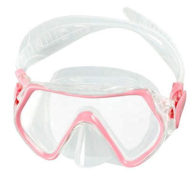 Multi Color Anti fog Clear Tempered Glass Scuba Diving Mask for Kids